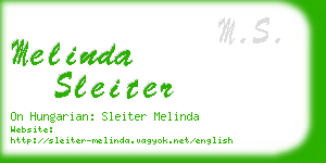 melinda sleiter business card